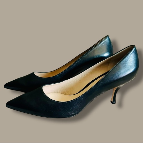 NWOT Stuart Weitzman Black Leather ‘Tippi 75’ Pointed Toe Pumps Size 11.5 - Picture 13 of 16